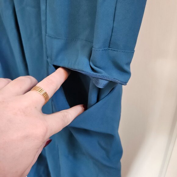 WonderWink Women's Nurse Scrub Pants Caribbean Blue - Size L - Picture 4 of 5